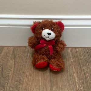 🧡 Vintage Christmas House Plush Stuffed Teddy Bear 6 Inch Collectible Toy